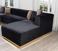 Load image into Gallery viewer, Juliana Velvet 4-Piece Sectional - Black