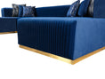 Load image into Gallery viewer, Juliana Velvet 4-Piece Sectional - Blue