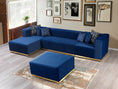 Load image into Gallery viewer, Juliana Velvet 4-Piece Sectional - Blue