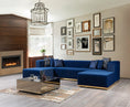 Load image into Gallery viewer, Juliana Velvet 4-Piece Sectional - Blue