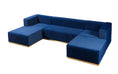 Load image into Gallery viewer, Juliana Velvet 4-Piece Sectional - Blue