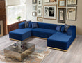 Load image into Gallery viewer, Juliana Velvet 4-Piece Sectional - Blue