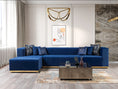 Load image into Gallery viewer, Juliana Velvet 4-Piece Sectional - Blue