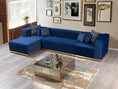Load image into Gallery viewer, Juliana Velvet 4-Piece Sectional - Blue
