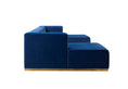 Load image into Gallery viewer, Juliana Velvet 4-Piece Sectional - Blue