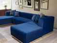 Load image into Gallery viewer, Juliana Velvet 4-Piece Sectional - Blue
