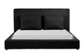 Load image into Gallery viewer, Lauren Black Platform Bed (w/ USB PORTS) - Queen, King **NEW ARRIVAL**