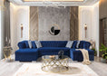 Load image into Gallery viewer, Lauren Velvet Navy Double Chaise Sectional
