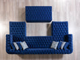 Load image into Gallery viewer, Lauren Velvet Navy Double Chaise Sectional