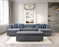 Load image into Gallery viewer, Lauren Velvet Gray Double Chaise Sectional