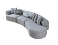 Cargar la imagen en la vista de la galería, Lena Boucle 3-Piece Curved 145" Sectional - Blue