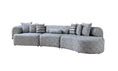 Cargar la imagen en la vista de la galería, Lena Boucle 3-Piece Curved 145" Sectional - Blue