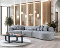 Cargar la imagen en la vista de la galería, Lena Boucle 3-Piece Curved 145" Sectional - Blue