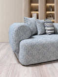 Cargar la imagen en la vista de la galería, Lena Boucle 3-Piece Curved 145" Sectional - Blue