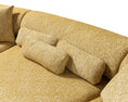 Cargar la imagen en la vista de la galería, Lena Boucle 3-Piece Curved 145" Sectional - Mustard