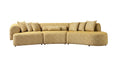 Cargar la imagen en la vista de la galería, Lena Boucle 3-Piece Curved 145" Sectional - Mustard