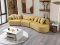 Cargar la imagen en la vista de la galería, Lena Boucle 3-Piece Curved 145" Sectional - Mustard