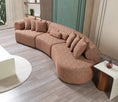 Load image into Gallery viewer, Lena Boucle 3-Piece Curved 145" Sectional - Orange