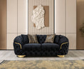 Cargar la imagen en la vista de la galería, Lupino Velvet Sofa Set 2PC - Black