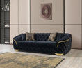 Cargar la imagen en la vista de la galería, Lupino Velvet Sofa Set 2PC - Black