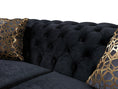 Cargar la imagen en la vista de la galería, Lupino Velvet Sofa Set 2PC - Black