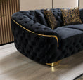 Cargar la imagen en la vista de la galería, Lupino Velvet Sofa Set 2PC - Black