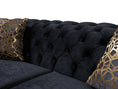 Cargar la imagen en la vista de la galería, Lupino Velvet Sofa Set 2PC - Black