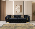 Cargar la imagen en la vista de la galería, Lupino Velvet Sofa Set 2PC - Black