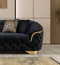 Cargar la imagen en la vista de la galería, Lupino Velvet Sofa Set 2PC - Black