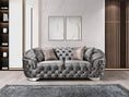 Load image into Gallery viewer, Lupino Velvet Sofa Set 2PC - Gray