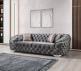 Load image into Gallery viewer, Lupino Velvet Sofa Set 2PC - Gray