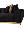 Load image into Gallery viewer, Michelle Velvet Curved 118" Sectional - Black
