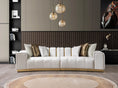 Load image into Gallery viewer, Michelle Velvet Curved 118" Sectional - Ivory