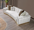 Load image into Gallery viewer, Michelle Velvet Curved 118" Sectional - Ivory