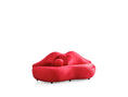 Cargar la imagen en la vista de la galería, Lips Maroon Velvet Loveseat 81"