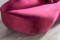 Cargar la imagen en la vista de la galería, Lips Maroon Velvet Loveseat 81"