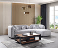Load image into Gallery viewer, Liva Gray Boucle RAF 110" Sectional