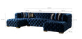 Load image into Gallery viewer, Neva Velvet Double Chaise Sectional - Blue