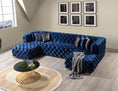 Load image into Gallery viewer, Neva Velvet Double Chaise Sectional - Blue