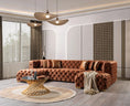 Load image into Gallery viewer, Neva Velvet Double Chaise Sectional - Orange
