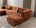 Load image into Gallery viewer, Neva Velvet Double Chaise Sectional - Orange