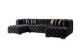 Load image into Gallery viewer, Neva Velvet Double Chaise Sectional - Black