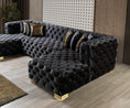 Load image into Gallery viewer, Neva Velvet Double Chaise Sectional - Black