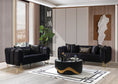 Load image into Gallery viewer, Santana Velvet Sofa Set 2PC - Black