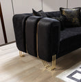 Load image into Gallery viewer, Santana Velvet Sofa Set 2PC - Black