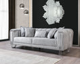 Load image into Gallery viewer, Santana Velvet Sofa Set 2PC - Silver