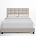 Load image into Gallery viewer, Dura Bed Frame with Button Tufted Headboard - Beige