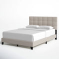 Load image into Gallery viewer, Dura Bed Frame with Button Tufted Headboard - Beige