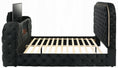 Cargar la imagen en la vista de la galería, VALENTINA BLACK Velvet Upholstered Bed