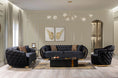 Cargar la imagen en la vista de la galería, Victoria Velvet Sofa Set 2PC - Black